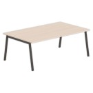 Table rectangulaire 200x120 Acacia / Piét.Anthracite - Shopdeschefs