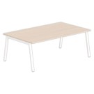 Table rectangulaire 200x120 Acacia / Piét.Blanc - Shopdeschefs