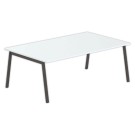 Table rectangulaire 200x120 Gris / Piét.Anthracite - Shopdeschefs