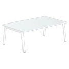 Table rectangulaire 200x120 Gris / Piét.Blanc - Shopdeschefs