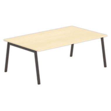 Table rectangulaire 200x120 Hêtre / Piét.Anthracite - Shopdeschefs