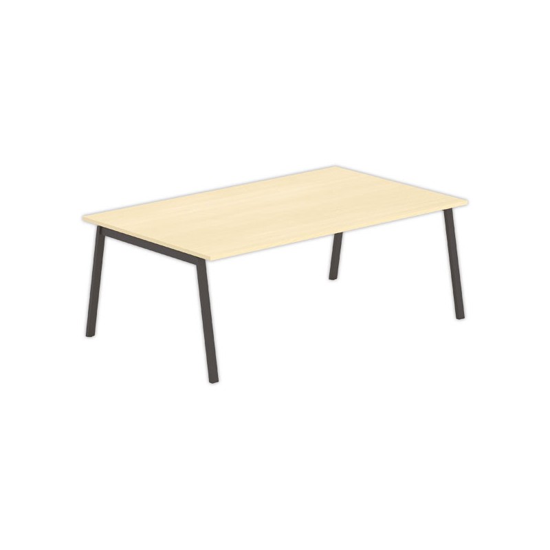 Table rectangulaire 200x120 Hêtre / Piét.Anthracite - Shopdeschefs