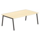 Table rectangulaire 200x120 Hêtre / Piét.Anthracite - Shopdeschefs