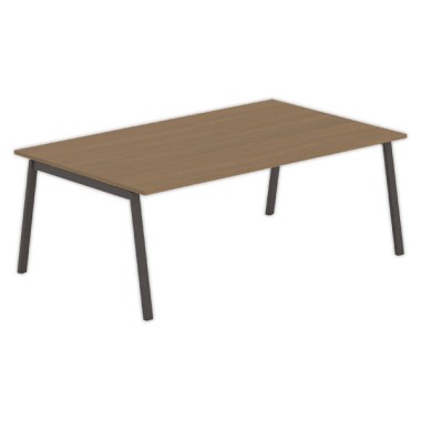 Table rectangulaire 200x120 Noyer / Piét.Anthracite - Shopdeschefs