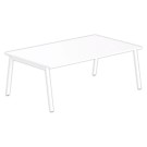 Table rectangulaire 200x120 Blanc / Piét.Blanc - Shopdeschefs