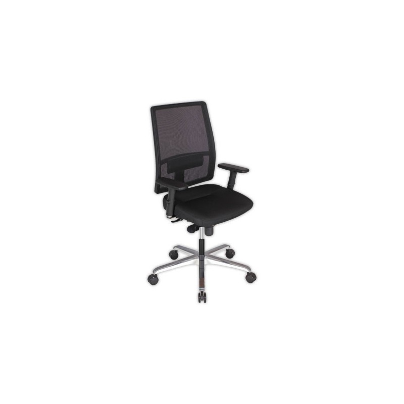 Siège Bizzi synchrone, assise noire dossier résille monté - Shopdeschefs