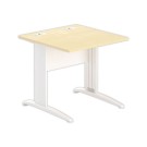 Table 80 x 80 hêtre - pieds blanc - Fiducial Office Solutions