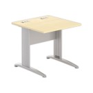 Table 80 x 80 hêtre - pieds aluminium - Fiducial Office Solutions