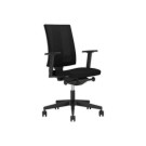 Siège NAVIGO MESH synchrone noir montéavec accotoirs 2D - Shopdeschefs