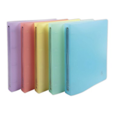 Classeur polypropylène chromaline pastel A4 maxi -4 anneaux 30 mm - Exacompta