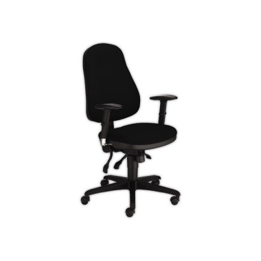 Siège asynchrone OFFIX noir avec accotoirs montés - Shopdeschefs