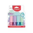 Surligneurs Glitter couleurs : vert, bleu, rose et violet x4 - Maped