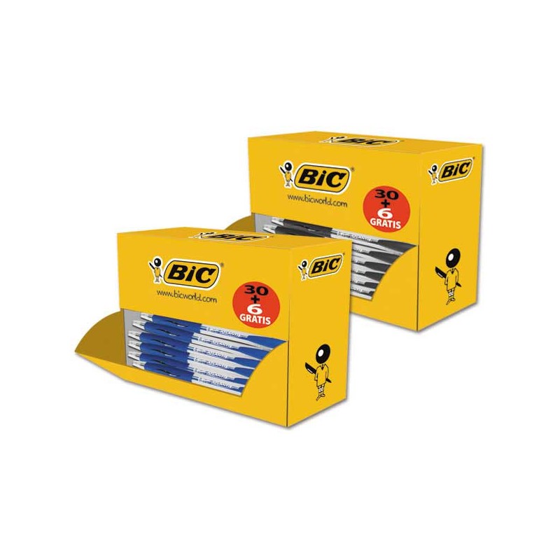 Stylos bille rétractable BIC Atlantis -Pack 30 + 6 gratuits x36 - Bic