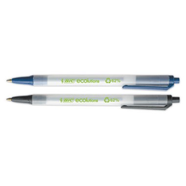 Stylos bille rétractables BIC Click Stic Ecolutions x50 - Bic