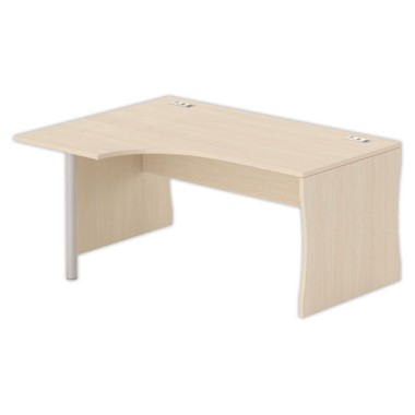Bureau BUDAPEST compact retour à gauche acacia L160 - Fiducial Office Solutions