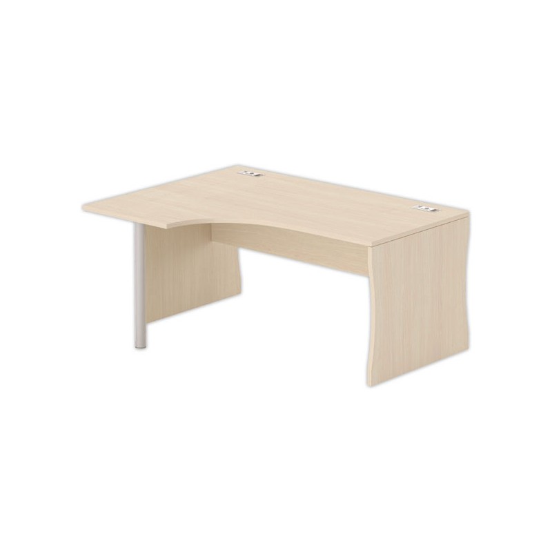 Bureau BUDAPEST compact retour à gauche acacia L160 - Fiducial Office Solutions