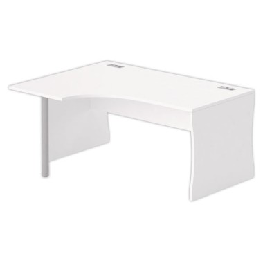 Bureau blanc BUDAPEST compact retour gauche L160 - Fiducial Office Solutions