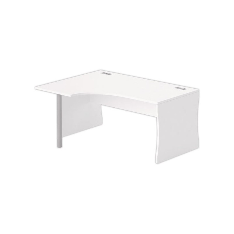 Bureau blanc BUDAPEST compact retour gauche L160 - Fiducial Office Solutions