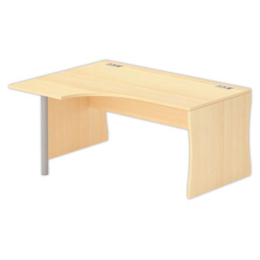 Bureau BUDAPEST compact retour à gauche - hêtre L160 - Fiducial Office Solutions