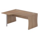 Bureau BUDAPEST compact retour à gauche noyer L160 - Fiducial Office Solutions