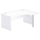 Bureau BUDAPEST compact retour à droite blanc L160 - Fiducial Office Solutions