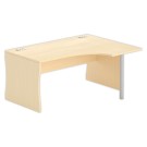 Bureau BUDAPEST compact retour à droite hêtre L160 - Fiducial Office Solutions