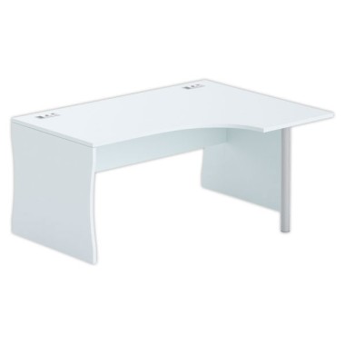 Bureau BUDAPEST compact retour à droite gris L160 - Fiducial Office Solutions