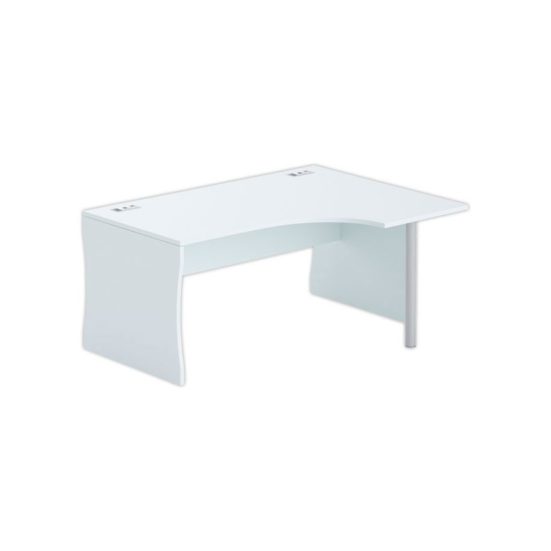 Bureau BUDAPEST compact retour à droite gris L160 - Fiducial Office Solutions