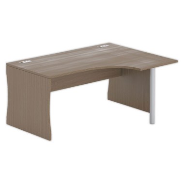 Bureau BUDAPEST compact retour à droite noyer L160 - Fiducial Office Solutions