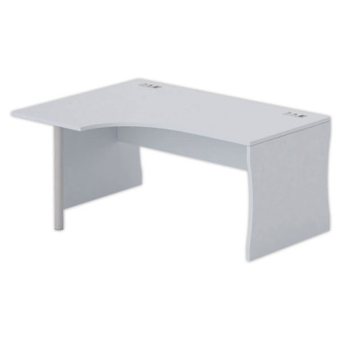 Bureau BUDAPEST compact retour à gauche gris L160 - Fiducial Office Solutions
