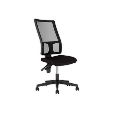 Siège Taktik contact perm. assise tissu noir, dos résille noir monté - Shopdeschefs