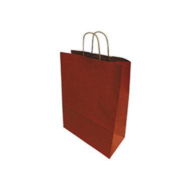 Sac poignées torsadées format Moyen : 22 x 33 x 10 cm- rouge x200 - H Green By Bong