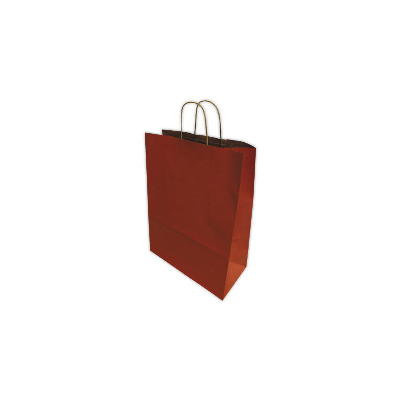 Sac poignées torsadées format Moyen : 22 x 33 x 10 cm- rouge x200 - H Green By Bong
