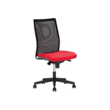 Siège Intrata synchrone - assise rouge, dossier noir monté - Shopdeschefs