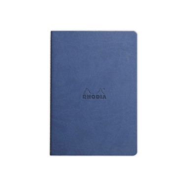 Carnet piqué Rhodiarama A5 64 pages, ligné, couverture souple bleue - Rhodia