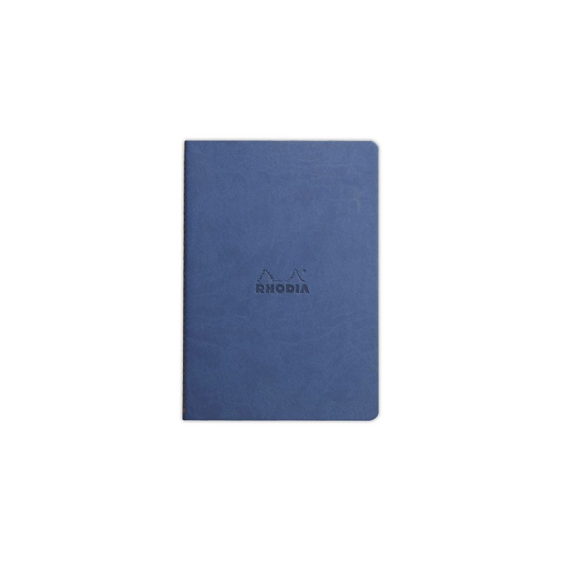 Carnet piqué Rhodiarama A5 64 pages, ligné, couverture souple bleue - Rhodia