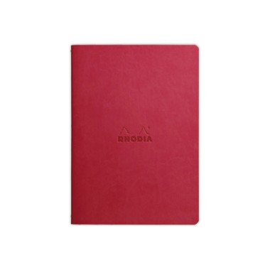 Carnet piqué Rhodiarama A5 64 pages, ligné, couverture souple rouge - Rhodia