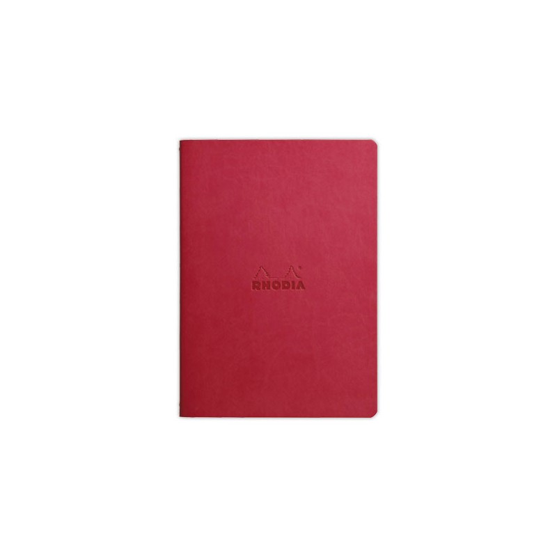 Carnet piqué Rhodiarama A5 64 pages, ligné, couverture souple rouge - Rhodia