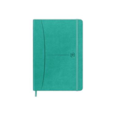 Cahier Signature broché A5 160 pages 5x5. Turquoise - Oxford