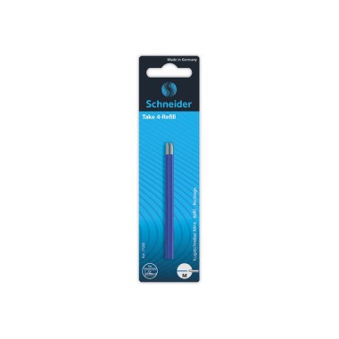 recharges pour stylo à quatre couleurs"Take 4" bleues x2 - Schneider