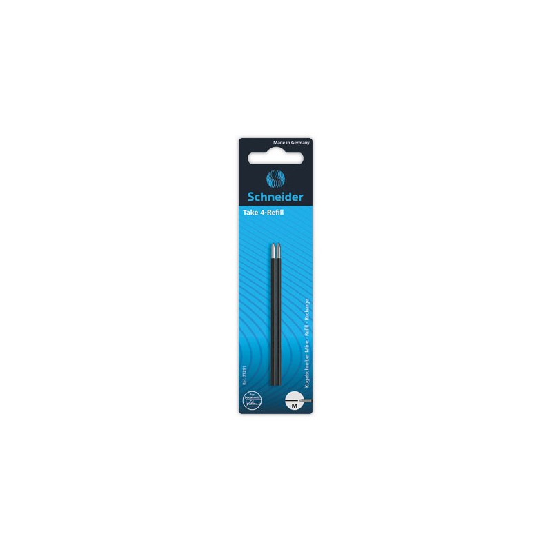 recharges pour stylo à quatre couleurs"Take 4" noires x2 - Schneider