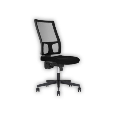 Siège Taktik synchrone assise tissu noir, dos résille noir monté - Shopdeschefs