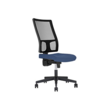 Siège Taktik synchrone assise tissu gris bleu dos résille noir monté - Shopdeschefs