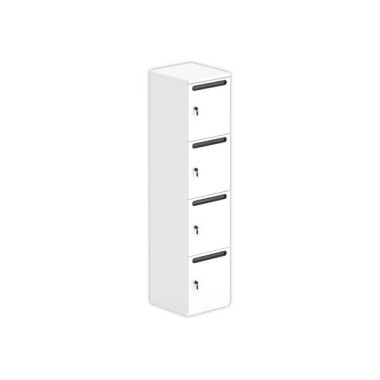 Tour 4 cases LOK 40x175 sans fente et clés, blanc - Shopdeschefs
