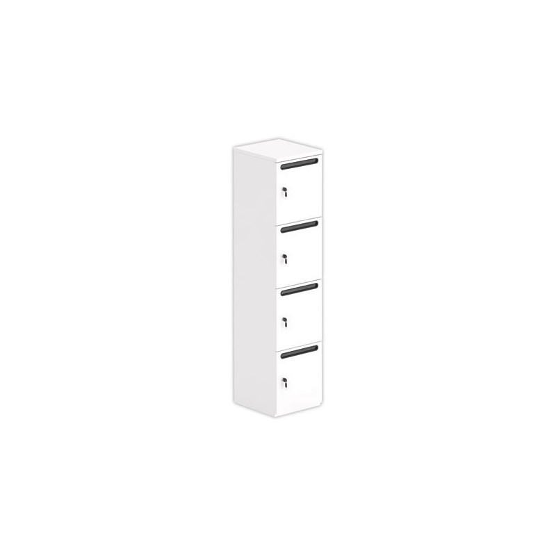 Tour 4 cases LOK 40x175 sans fente et clés, blanc - Shopdeschefs