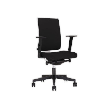 Siège NAVIGO synchrone coque blanche -tissu et accot 4d noir montés - Shopdeschefs