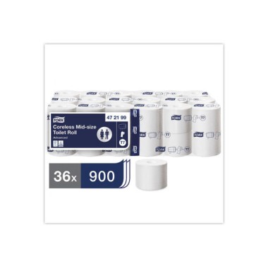 Rouleaux de papier toilette Tork Mid-Size sans Mandrin T7 x36 - Tork