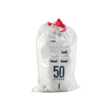 Sacs poubelle à liens élastiques - 50 litres x240 - Alfapac