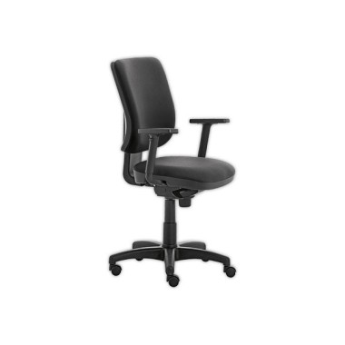 Siège Eros synchrone noir avec accotoirs monté - Shopdeschefs