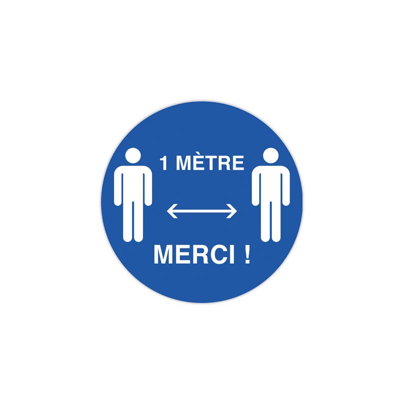 Adhésifs de prévention sol bleu, diamètre 35 cm x2 - Shopdeschefs